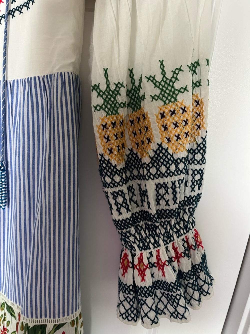 FARM Rio Blue, White & Multicolor Patchwork Maxi Dress - Picture 9 of 16